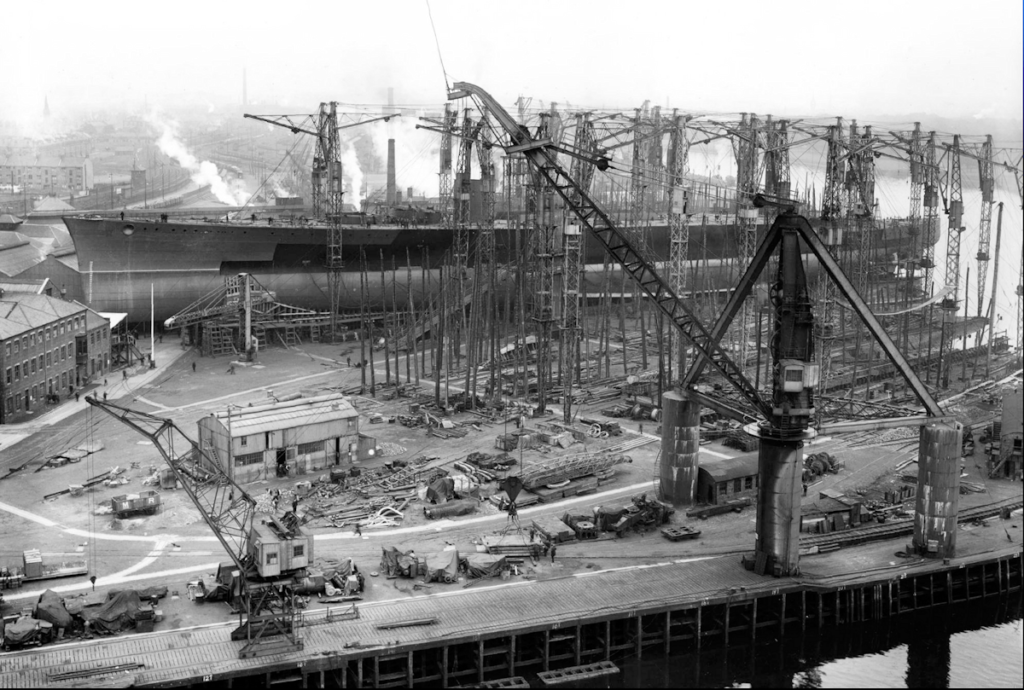 HMS Hood Under Construction