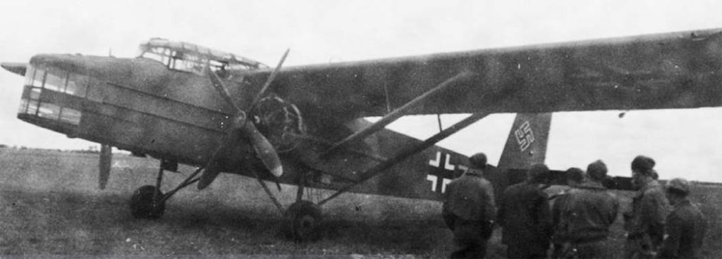 SNCAC NC.470 in German markings with wheeled undercarriage