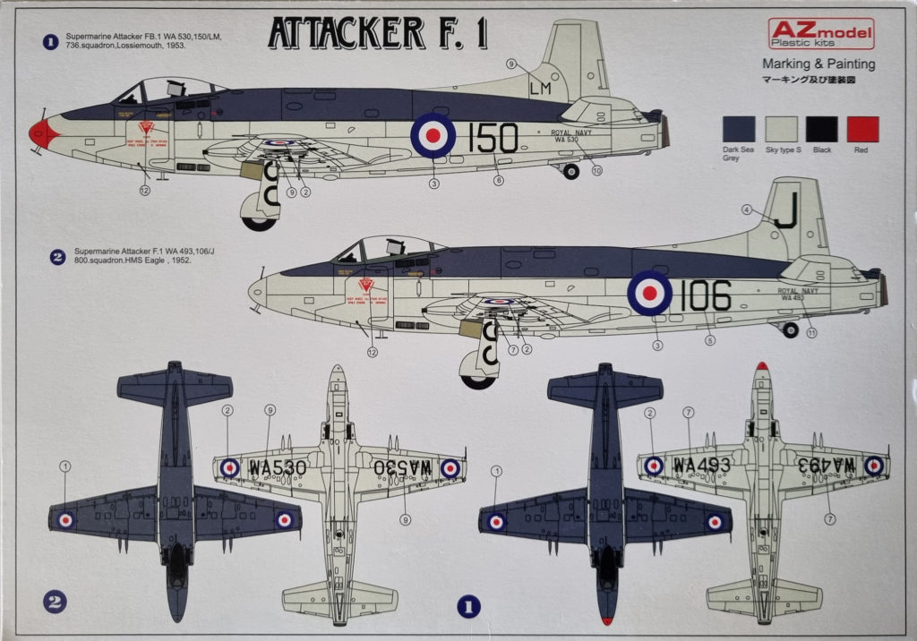 AZ Models Supermarine Attacker F.1 Painting Instructions