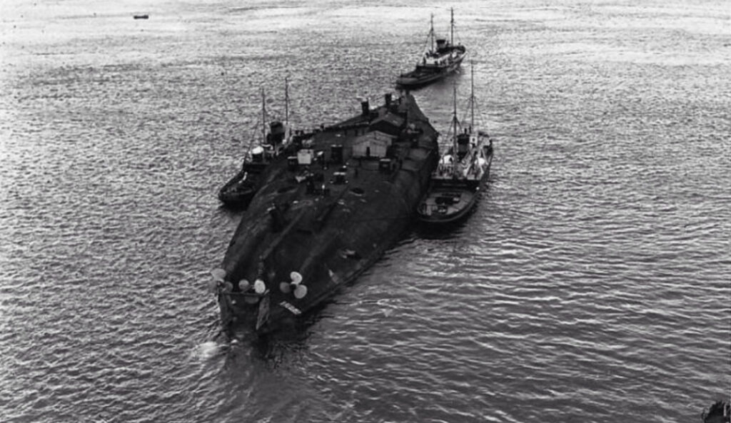 SMS Grosser Kurfürst Being Salvaged at Scapa Flow