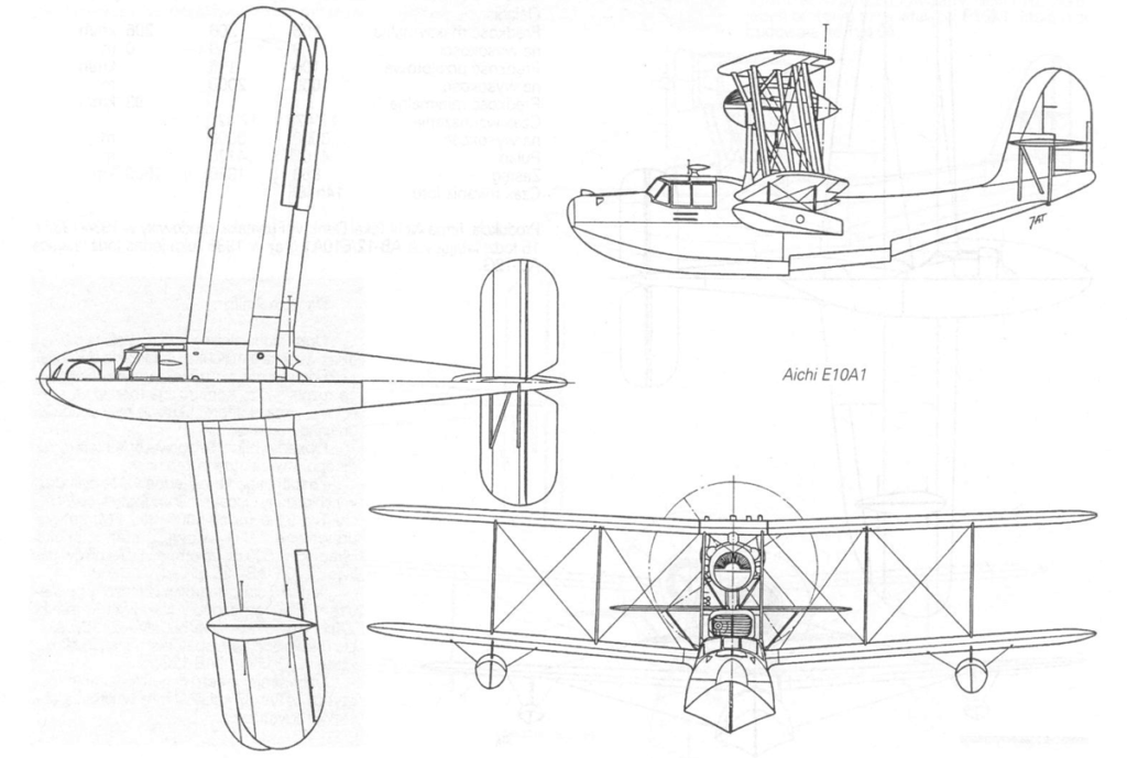 Aichi E10A Line Drawing