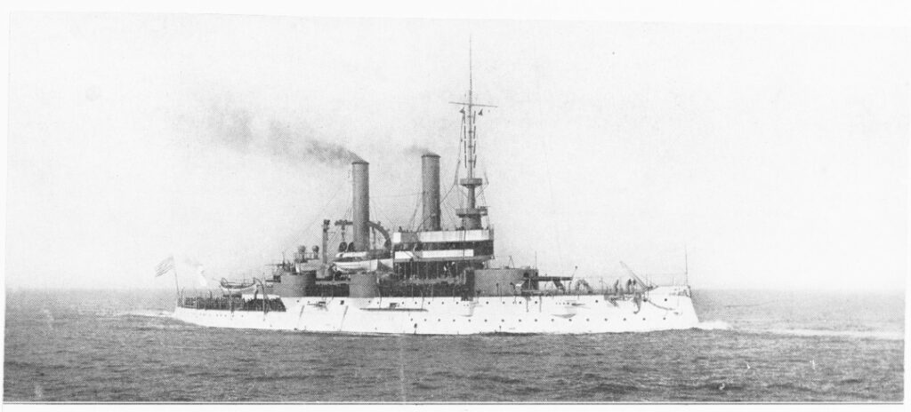 USS Iowa (BB-4) during the fleet review of 1905