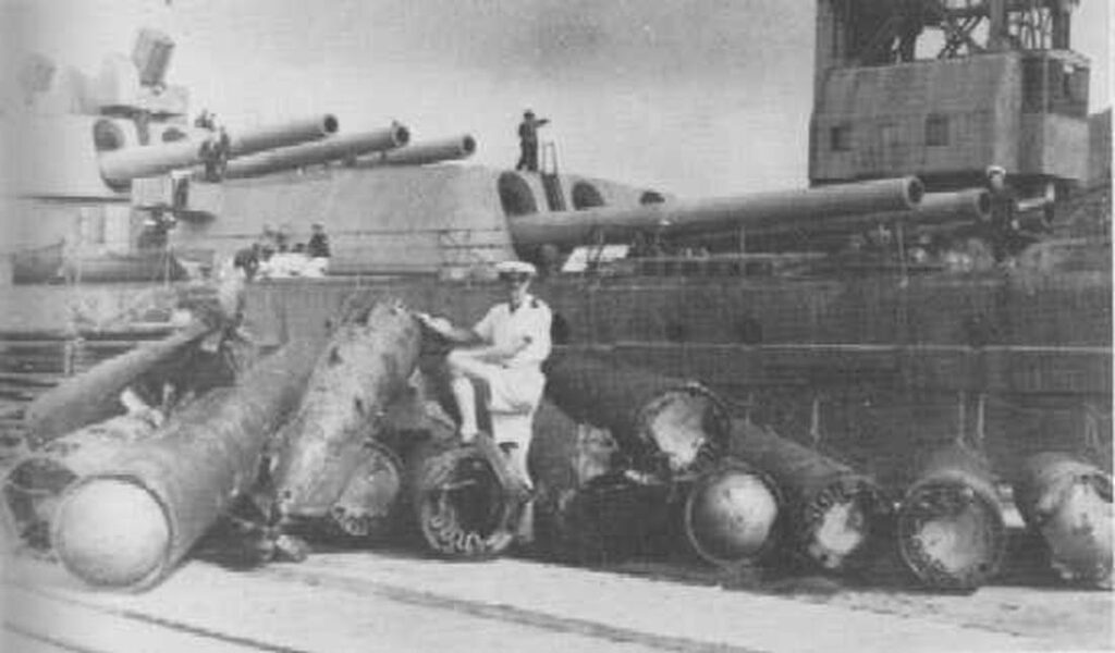 HMS Nelson damaged torpedoes after being hit by a torpedo from Italian aircraft