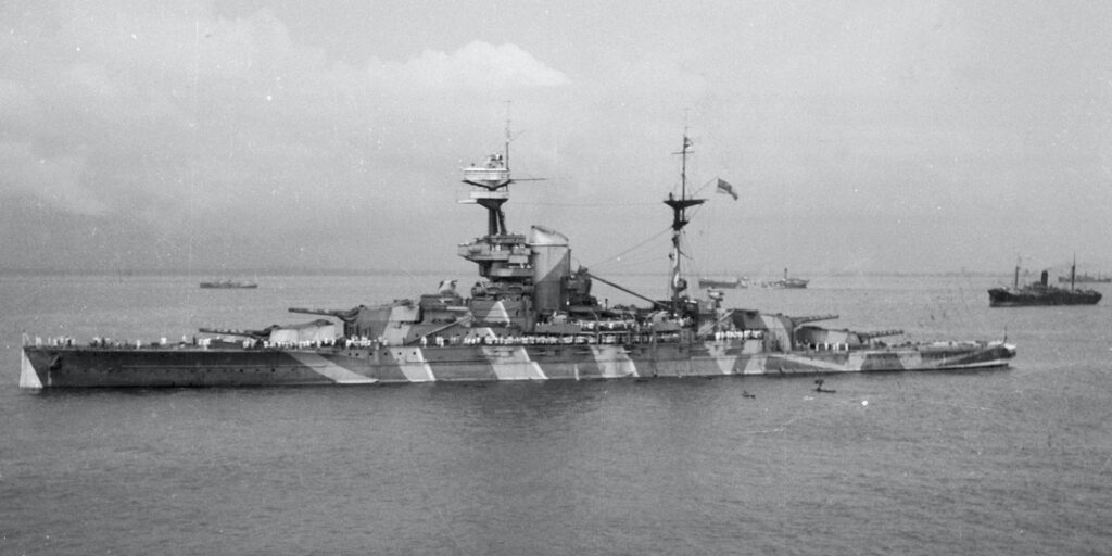 HMS Revenge at Freetown, Sierra Leone, 28 August 1941