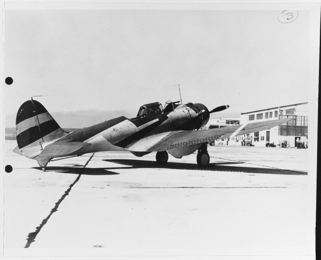 Northrop BT-1 wearing experimental camouflage