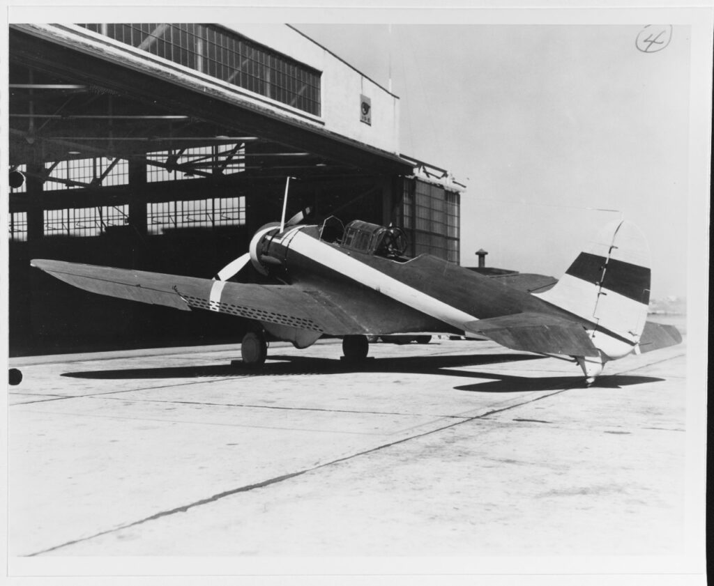 Northrop BT-1 wearing experimental camouflage