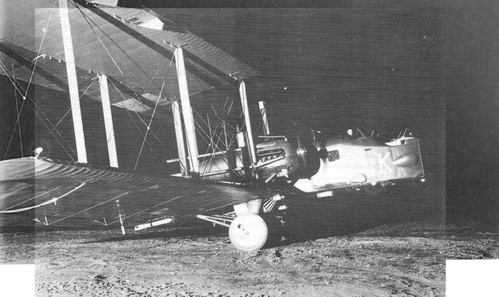 Vickers Virginia Mk.X warming up its Lion engines at night on April 7, 1932 at RAF Worthy Down