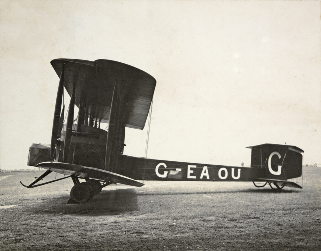 Vickers Vimy, G-EAOU, First flight by Australians from England to Australia, 1919