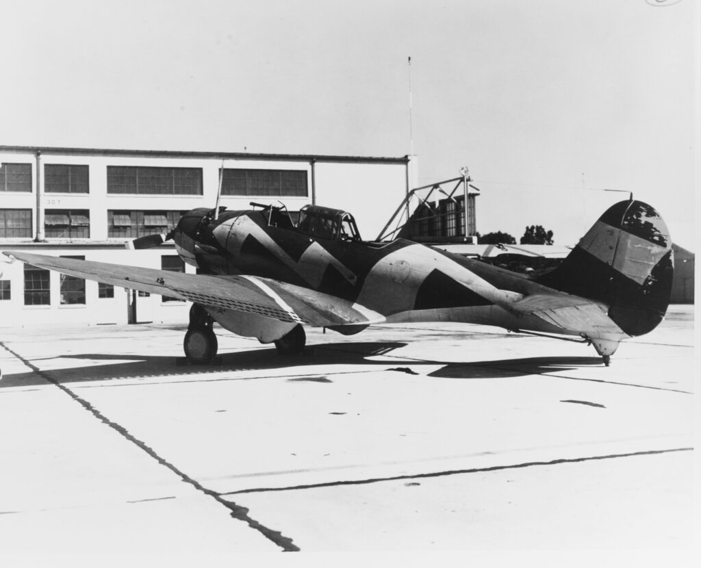 Northrop BT-1 wearing experimental camouflage