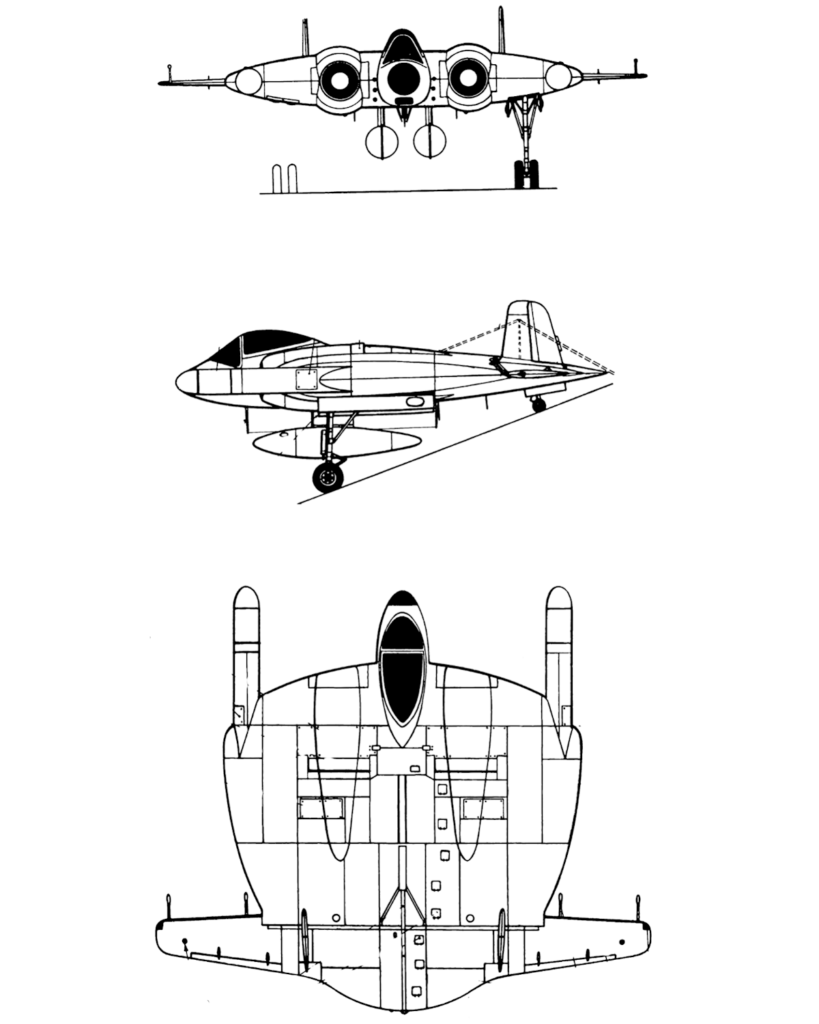 Vought XF5U Line Drawing