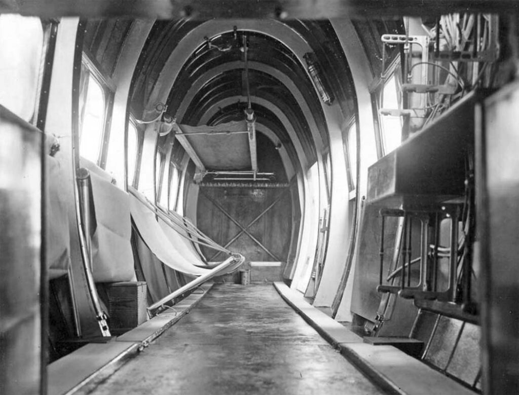 Internal seating and stretcher detail of a Vickers Victoria