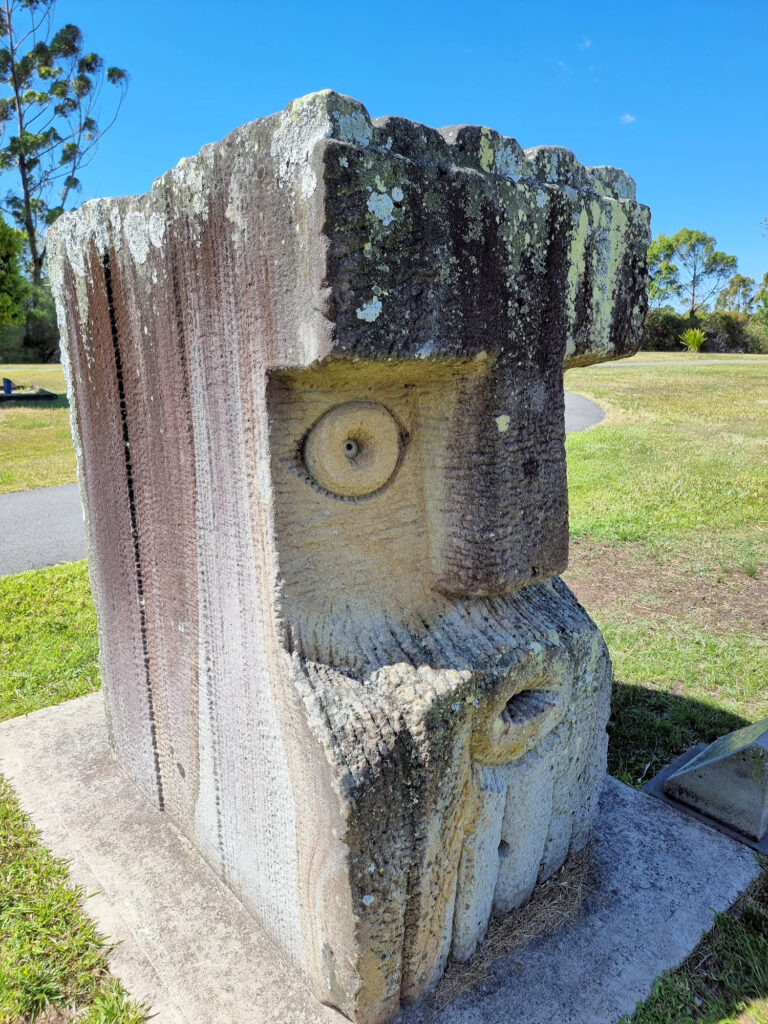 Aboriginal Pondering the Future 1988 by Pavel Koichev Mount Penang Gardens