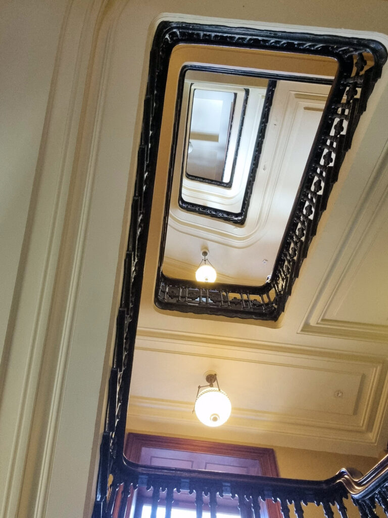 Staircase at the Workers' Entrance The Fullerton Hotel ex-Post Office Building