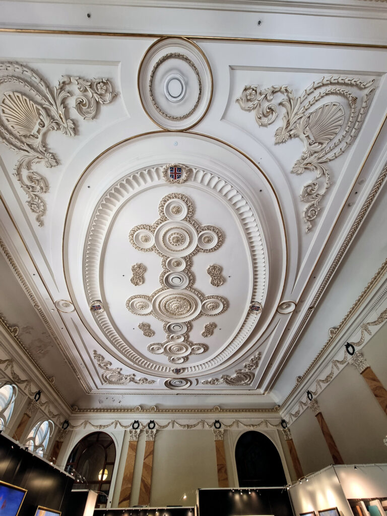 Ceiling of the Wentworth Gallery The Fullerton Hotel ex-Post Office Building