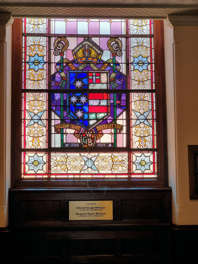 Memorial stained glass window to William Broughton the First Bishop of Sydney