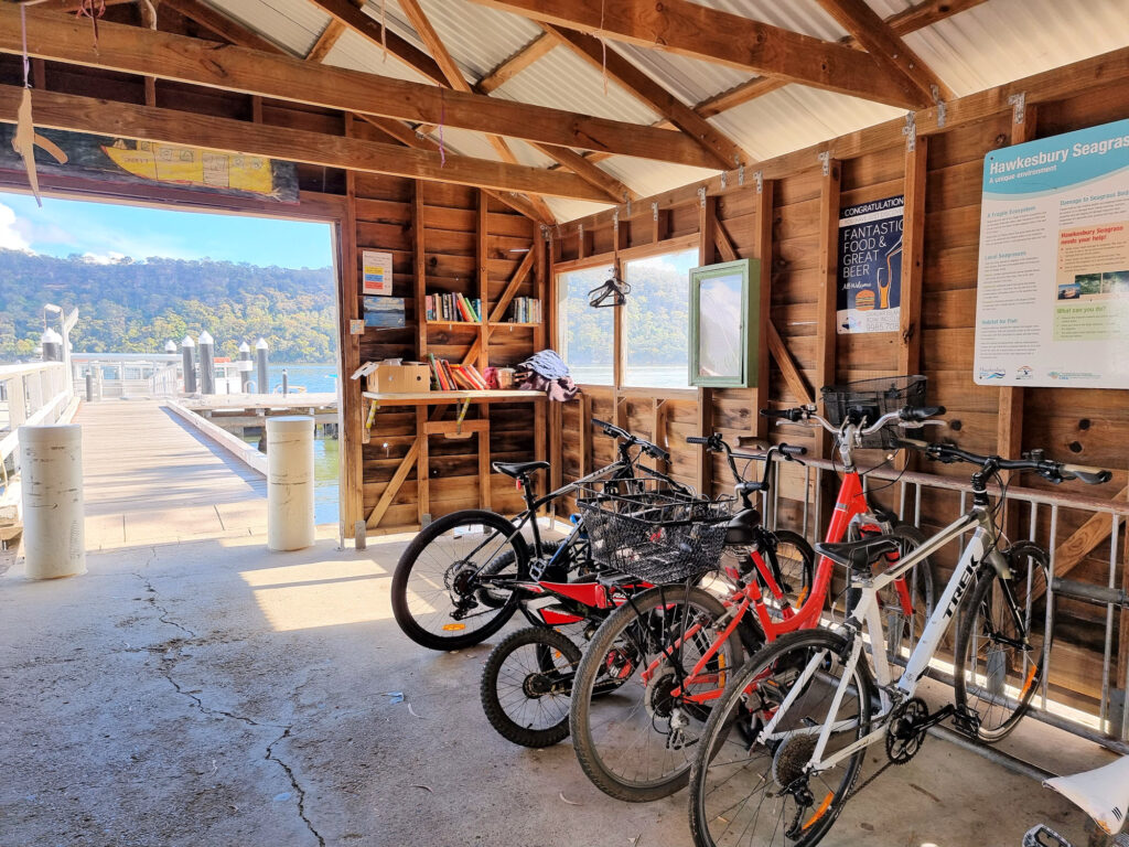 Bikes left at the ferry wharf