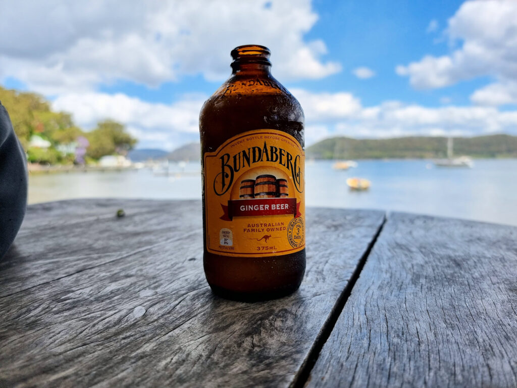 Cold Bundaberg Ginger Beer Brooklyn Ferry to Dangar Island