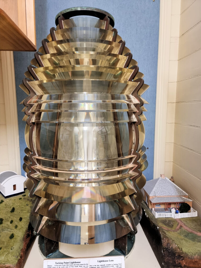 Lighthouse lens from Tacking Point Lighthouse Mid-North Coast Maritime Museum