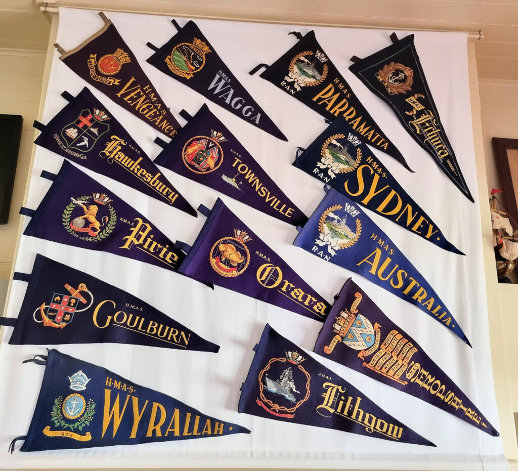 Pennants from Royal Australian Navy ships