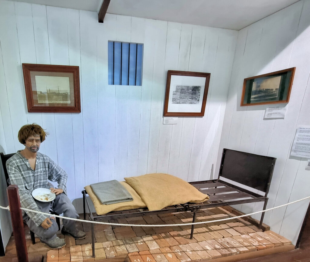 Convict and his bed Port Macquarie Museum