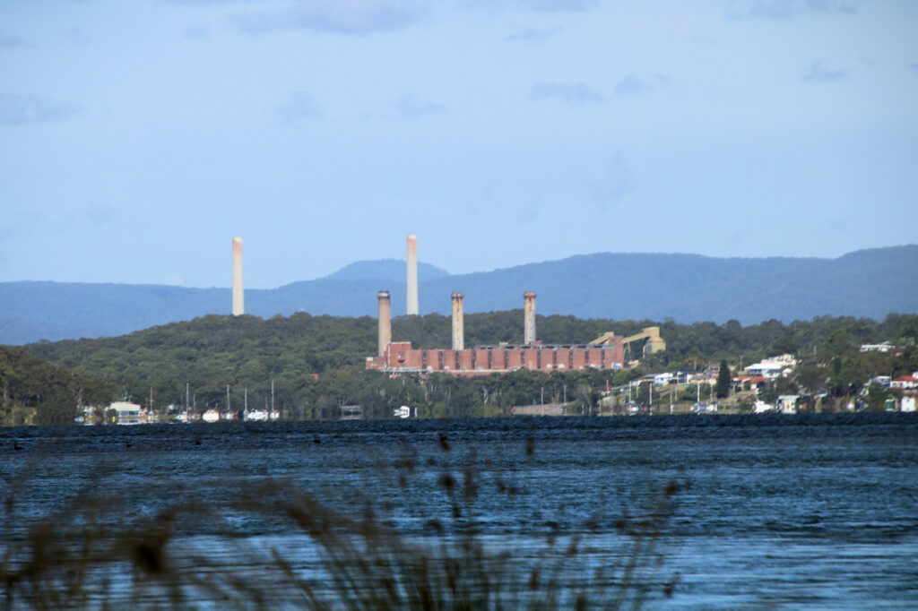 Wangi Power Station Across Lake Macquarie