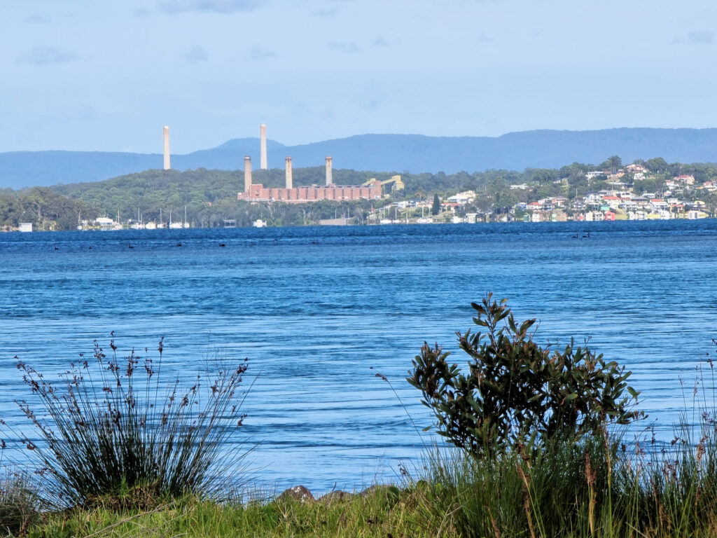 Wangi Power Station Across Lake Macquarie