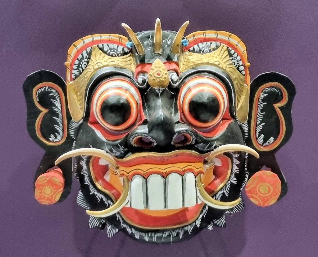 Rangda mask, Bali, Indonesia, about 1950 BC