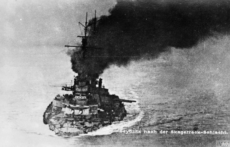 SMS Seydlitz after the Battle of Jutland