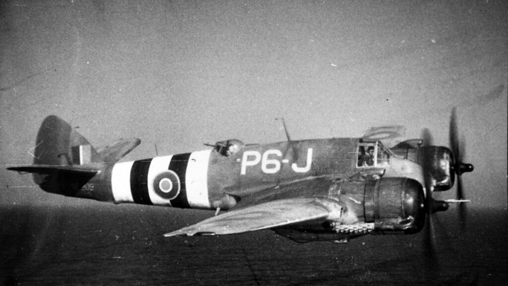 Bristol Beaufighter NE209 of No. 489 (NZ) Squadron