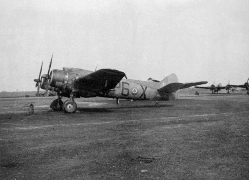 Bristol Beaufighter P6-X of of No. 489 (NZ) Squadron