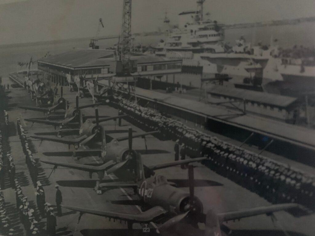 Vought Corsair fighters on HMS Glory (R62)