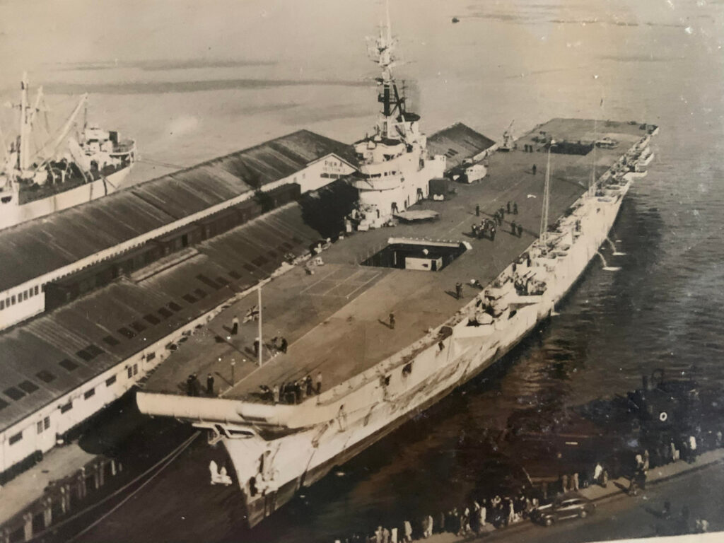 HMS Glory (R62) at Sydney, New South Wales, Australia, in 1945