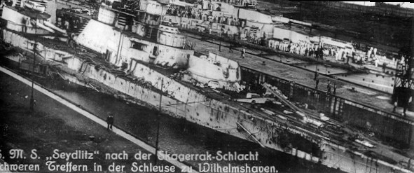 SMS Seydlitz damage from the Battle of Jutland