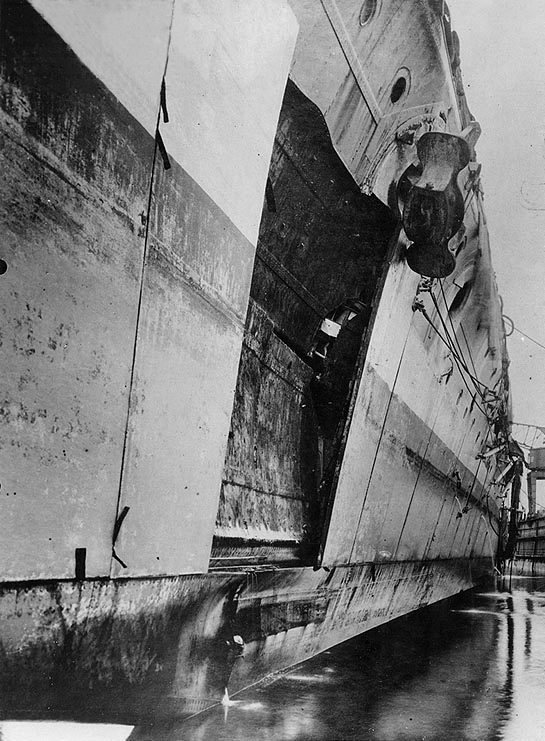 SMS Seydlitz damage from the Battle of Jutland