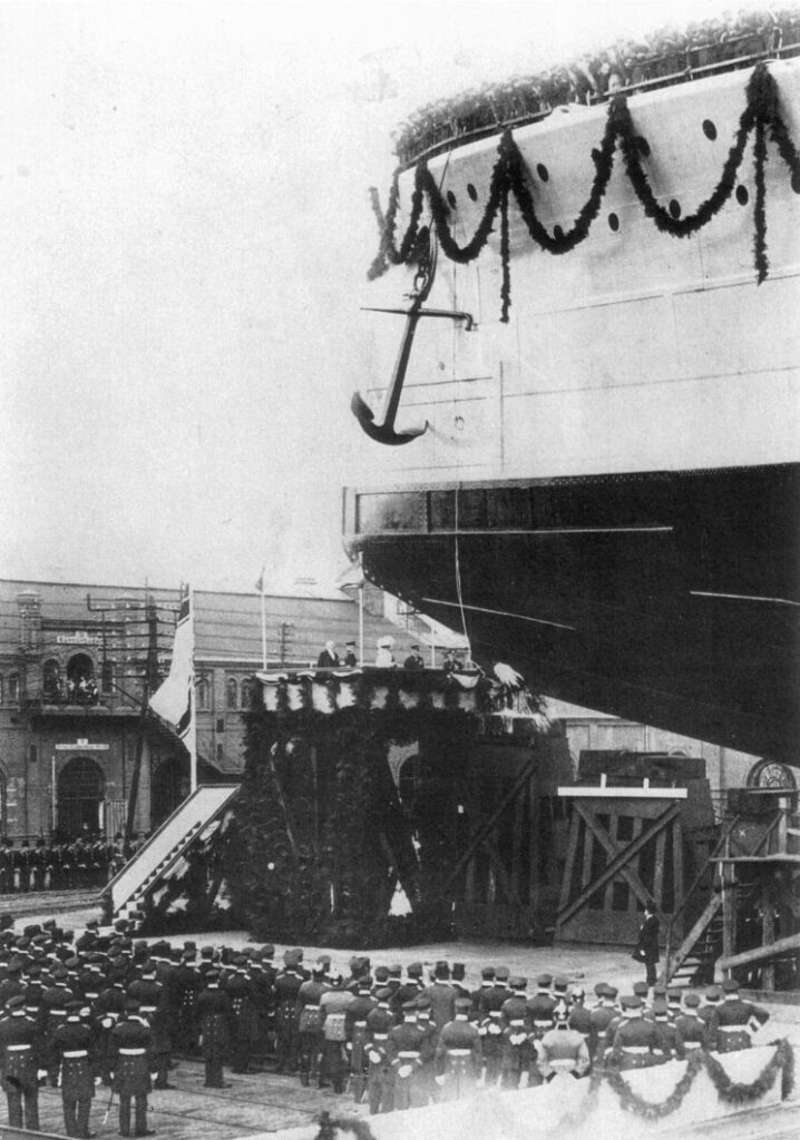 SMS Ostfriesland Being Launched