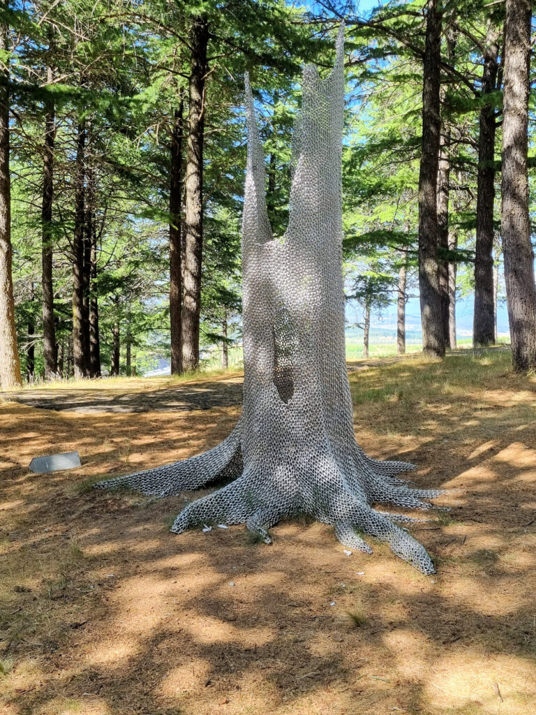 Tree stump sculpture