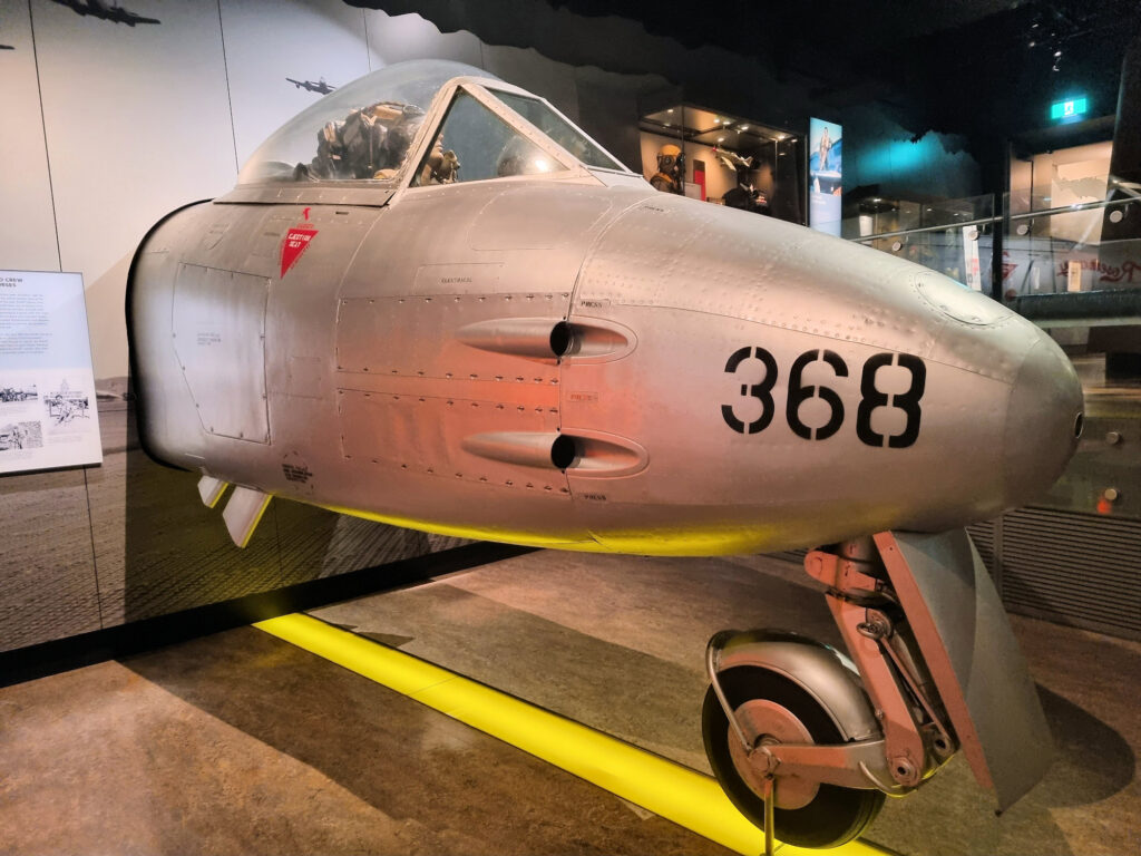 Gloster Meteor F.8 fighter of 77 Squadron RAAF