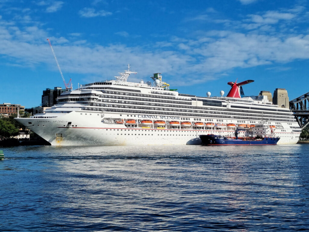 Carnival Splendor at Circular Quay Sydney 26 February 2023