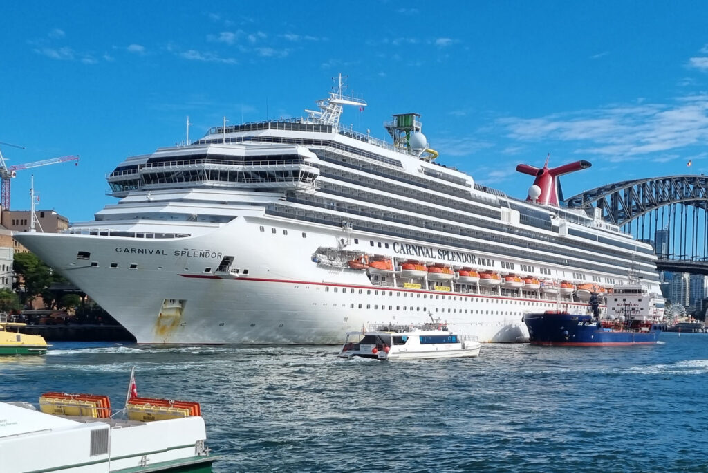 Carnival Splendor at Circular Quay Sydney 26 February 2023