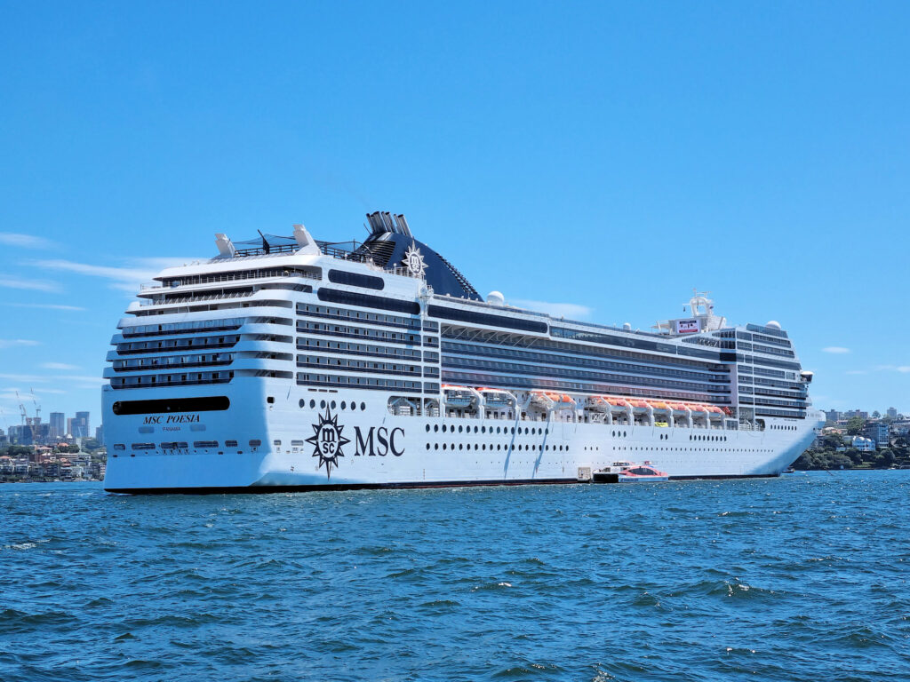 MSC Poesia Sydney Harbour 26 February 2023