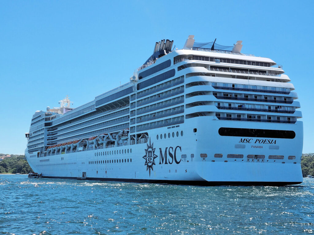 MSC Poesia Sydney Harbour 26 February 2023