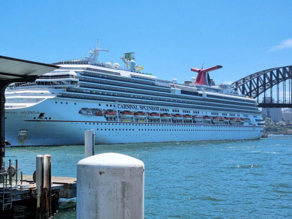 Carnival Splendor at Circular Quay Sydney 26 February 2023