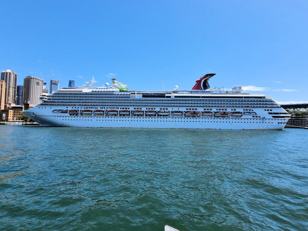 Carnival Splendor at Circular Quay Sydney 26 February 2023