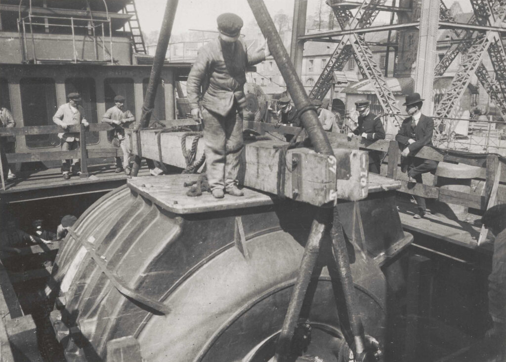 French Battleship Jean Bart (1911) under construction