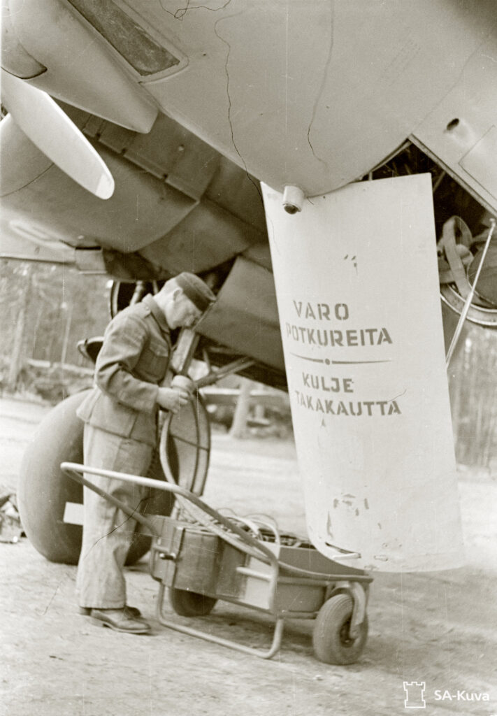 Entry hatch of a Finnish Dornier Do 17Z