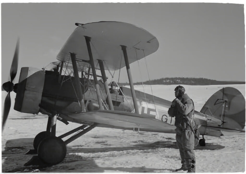 Finnish Air Force Gloster Gauntlet Mk II 1944 used for target towing