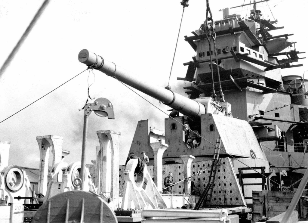 HMS Duke of York during her construction, July 1941