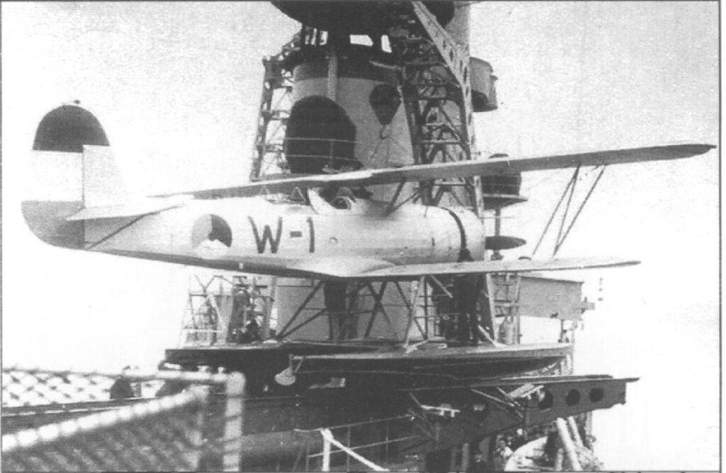 HNLMS De Ruyter's Fokker C-11W floatplane