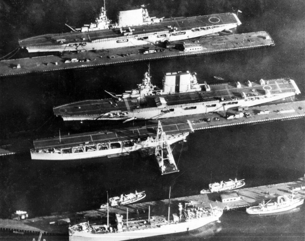 USS Langley CV-1 along with USS Lexington CV-2 and USS Saratoga CV-3