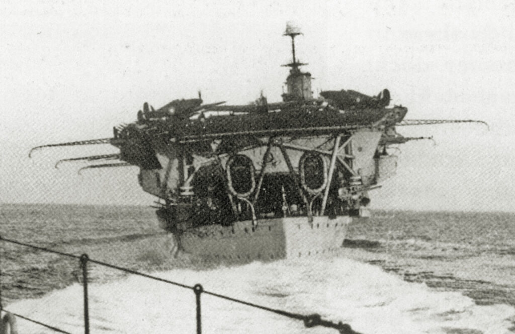 HMS Glorious with No. 46 Squadron Hurricanes on Deck